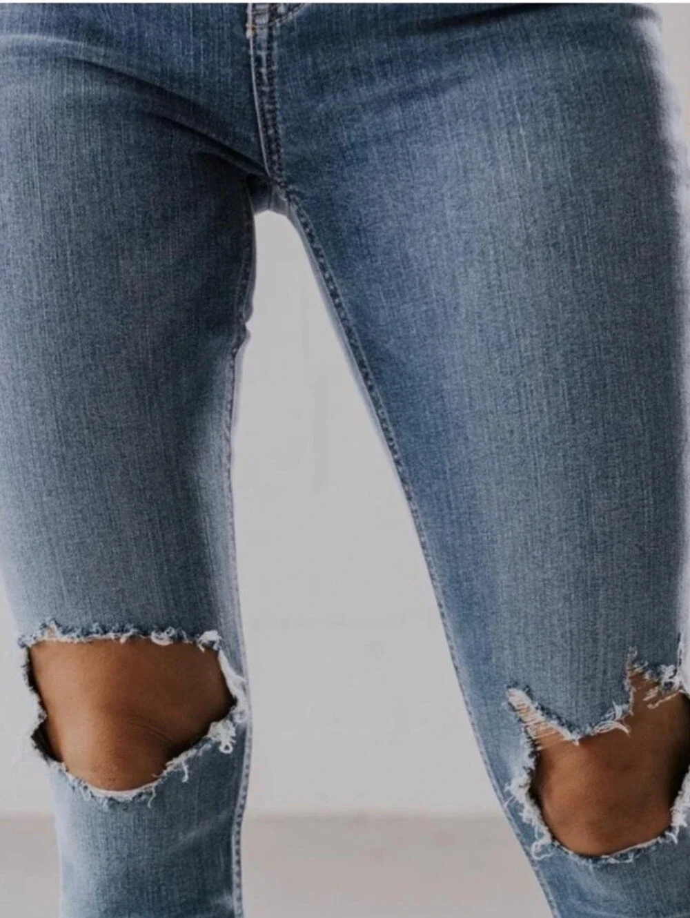Free People Busted Knee Skinny Jeans 28